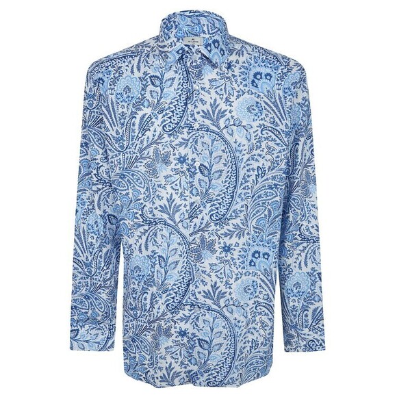 Etro Stretch Cotton Pointed Collar Paisley Shirt - NWT